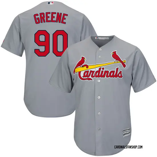 Conner Greene St. Louis Cardinals Youth Authentic Cool Base Gray Road Majestic Jersey - Green