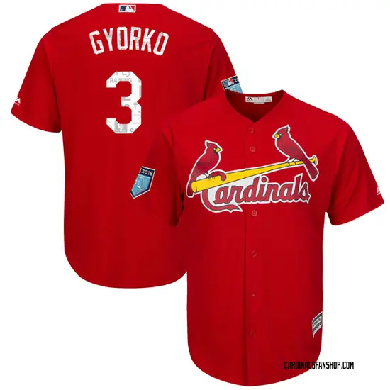 Jedd Gyorko St. Louis Cardinals Youth Replica Cool Base 2018 Spring Training Majestic Jersey ...